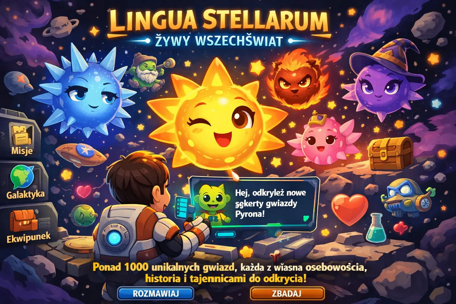 Połączone galaktyki i gwiazdy